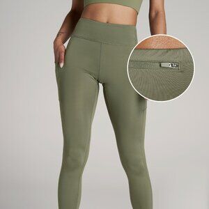 American Tall Women's Active Tall Leggings with Pockets in Olive Size XLXL / Ext